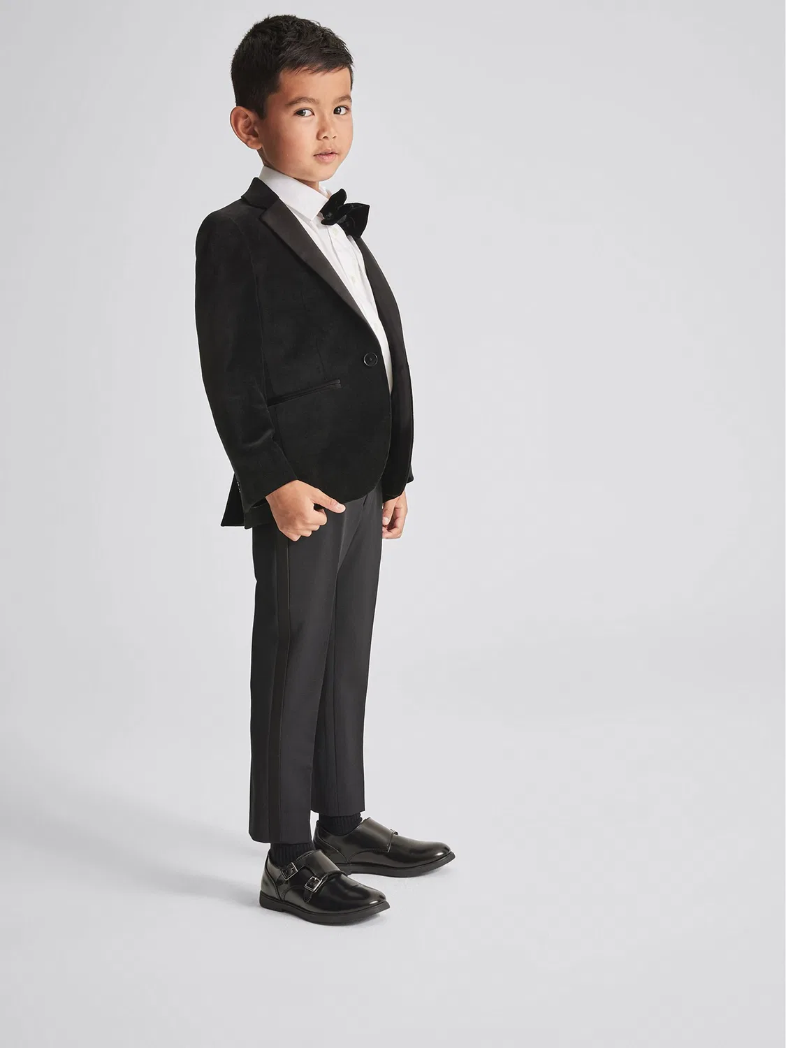 Пиджак из вельвета Black Ace Reiss, черный