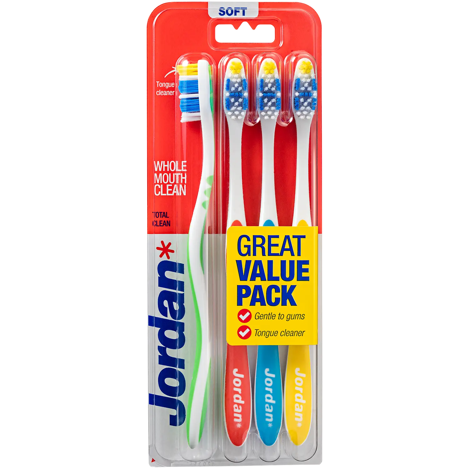 

Jordan Total Clean зубная щетка мягкая, 4 шт/1 упаковка