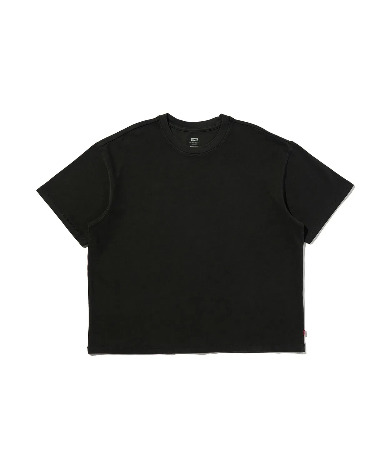 Мужская футболка с коротким рукавом, укороченная Levi's, Black — фото 4