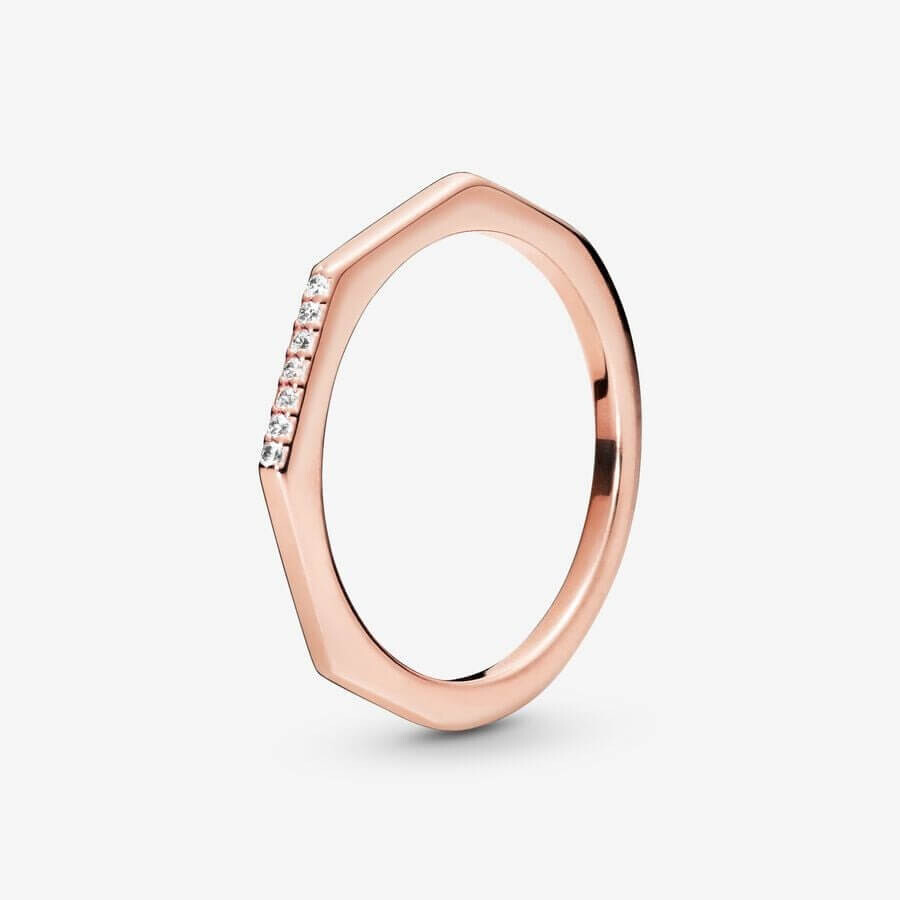 

Кольцо Pandora Timeless Multifaceted, розовое золото