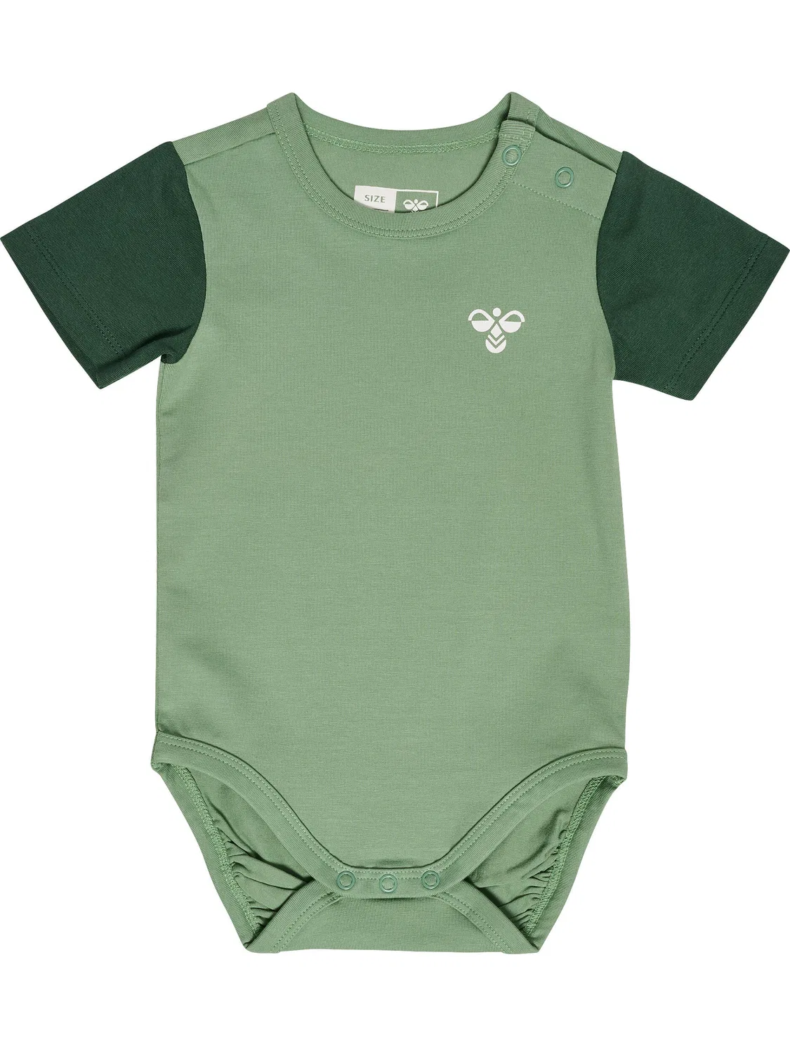 Детский боди-комбинезон с коротким рукавом Hmlarnold Lebensstil Hummel, Melezegrun — фото 3