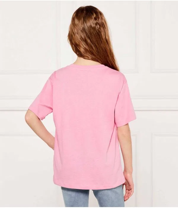 Детская футболка для девочек хлопковая Oversize Fit Pinko Up, Rosa — фото 3