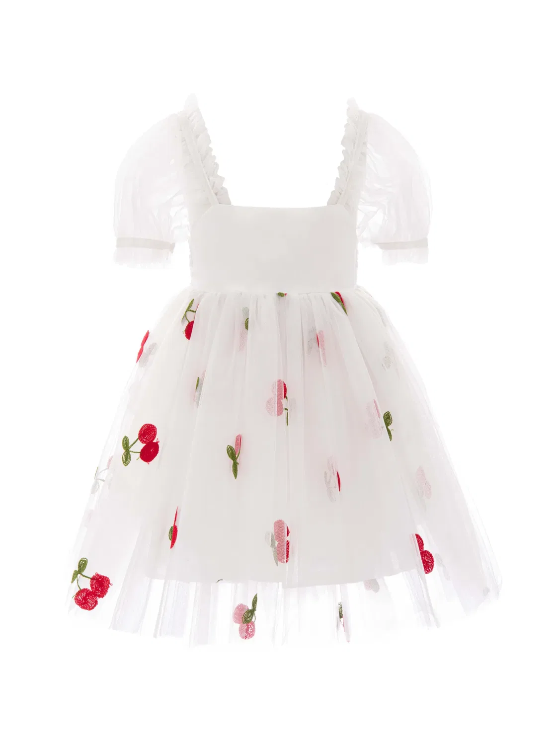 Платье Elysande из тюля с вышивкой Mimi Tutu, белый