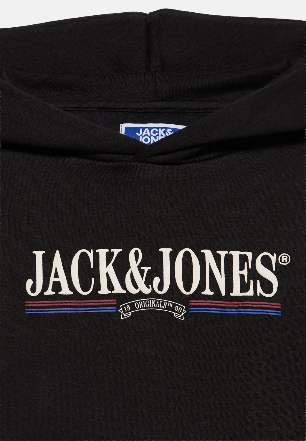 Худи с графическим принтом Jorfrederiksberg Jack & Jones Junior, Black — фото 4