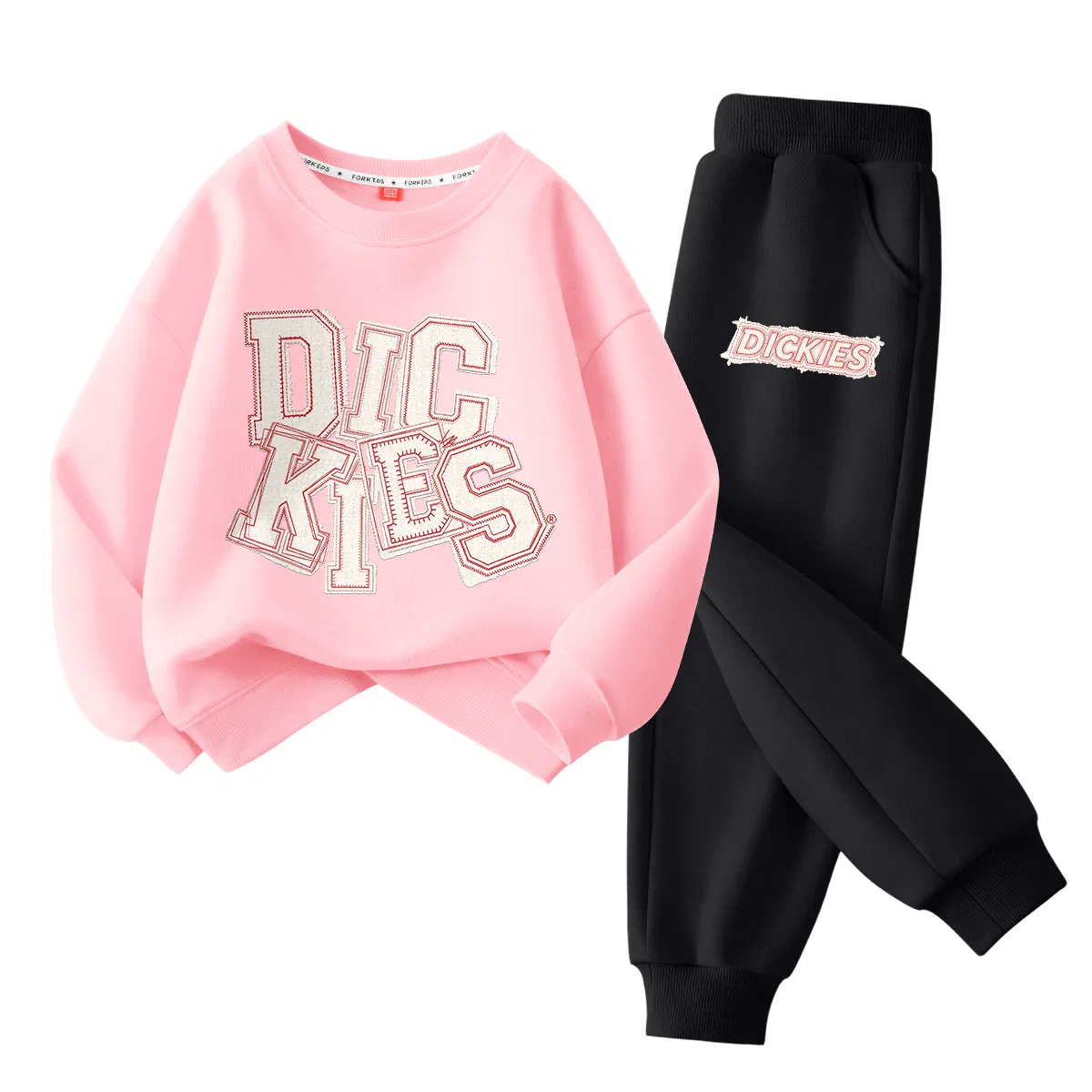 Детский спортивный костюм с принтом Dickies, Fabric Patches Pink/Black