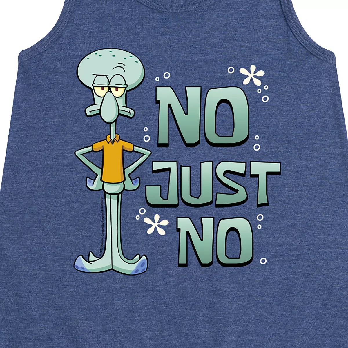Детское платье-трапеция без рукавов с принтом SpongeBob SquarePants SpongeBob SquarePants, Heather Navy — фото 2