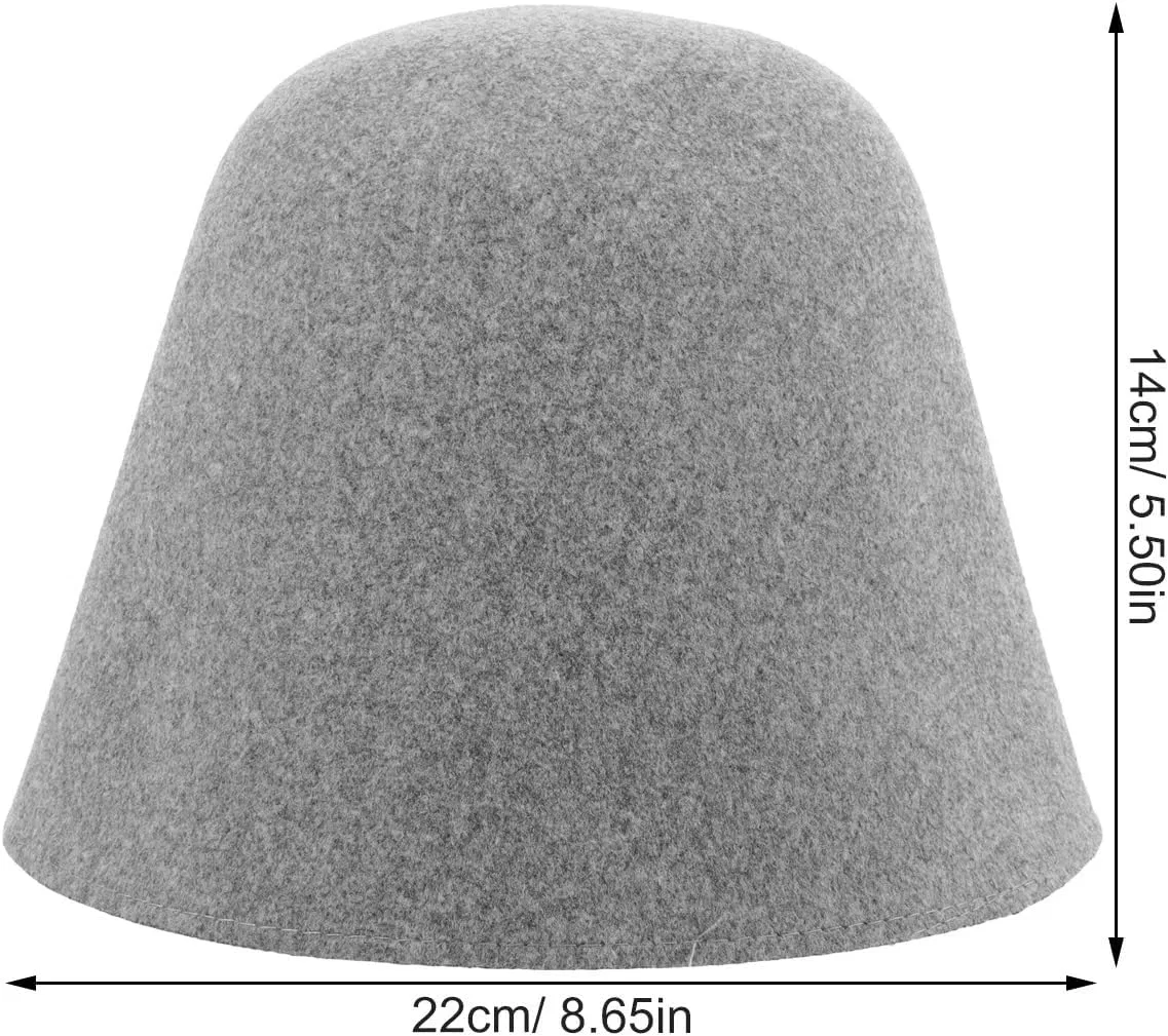 Войлочная шапка для сауны, Grey, 22x22x14 см, 50 г Zonshjdkr — фото 2