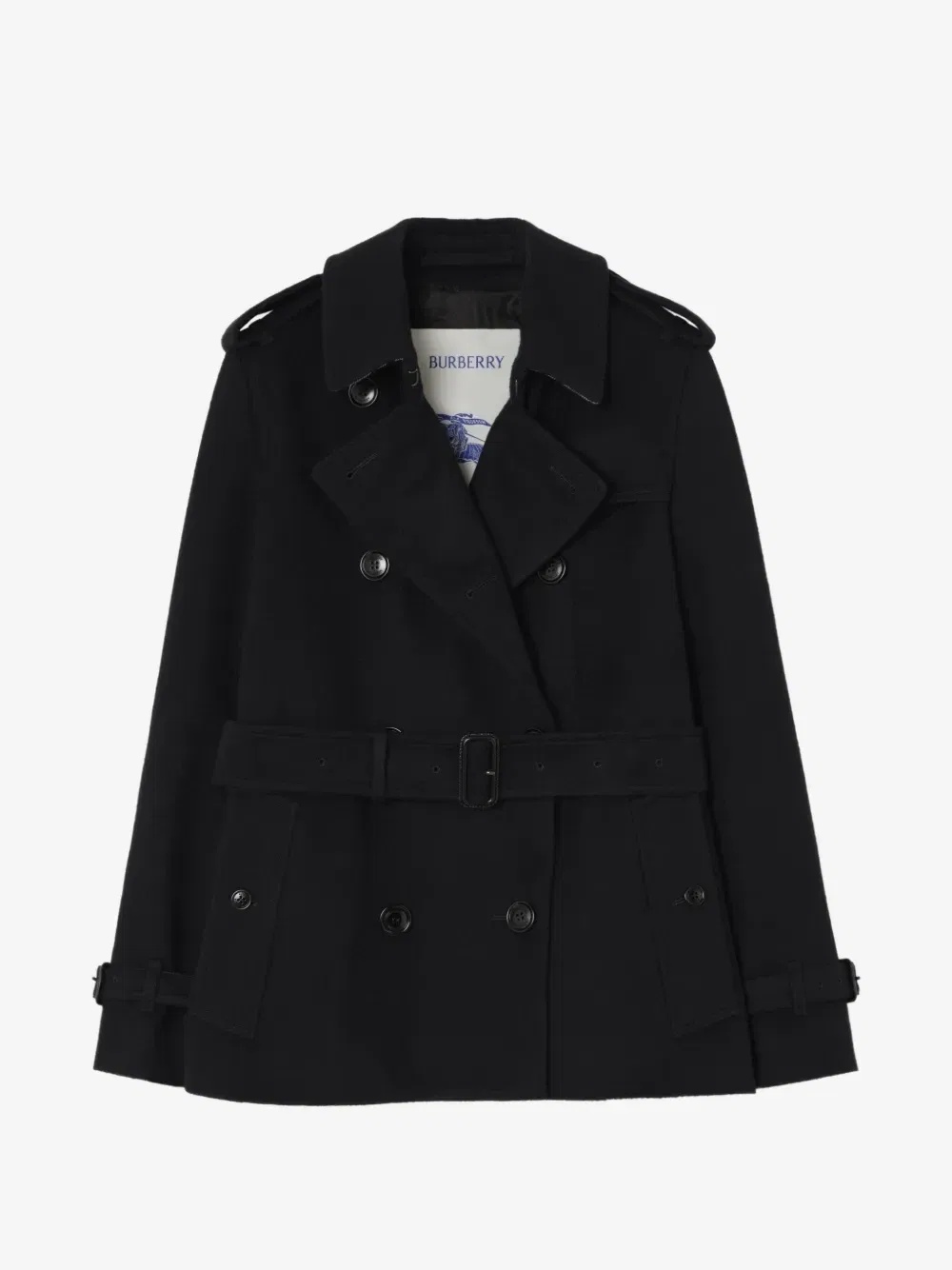 Кашемировый тренчкот Kensington BURBERRY, черный