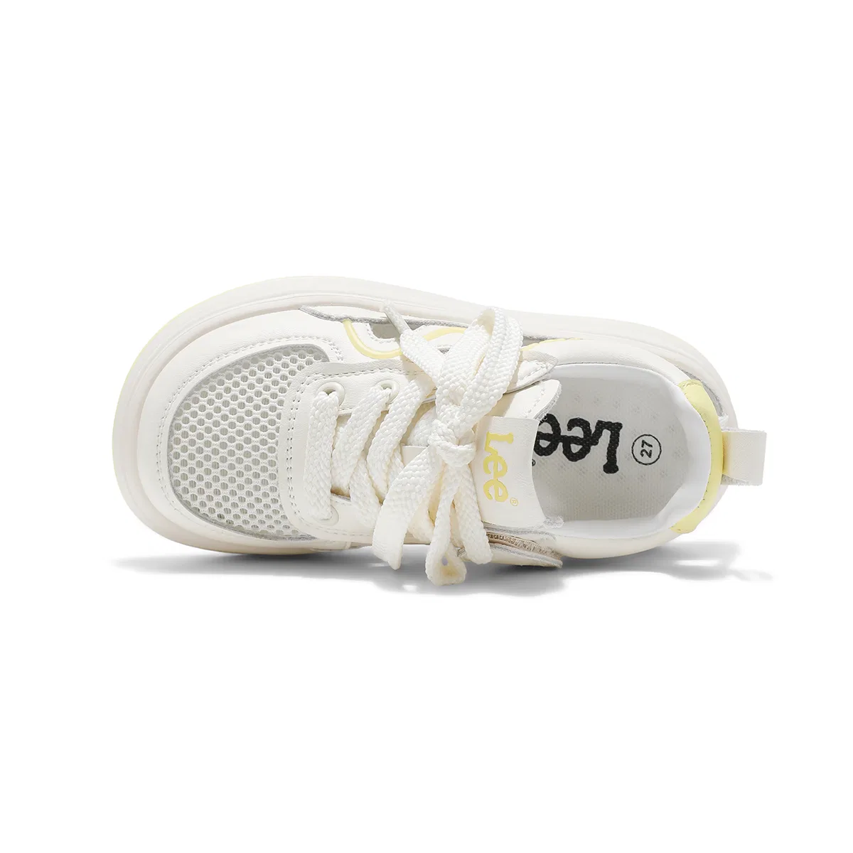 Детские кеды для скейтбординга с закрытым носком Lee, Light Yellow — фото 4