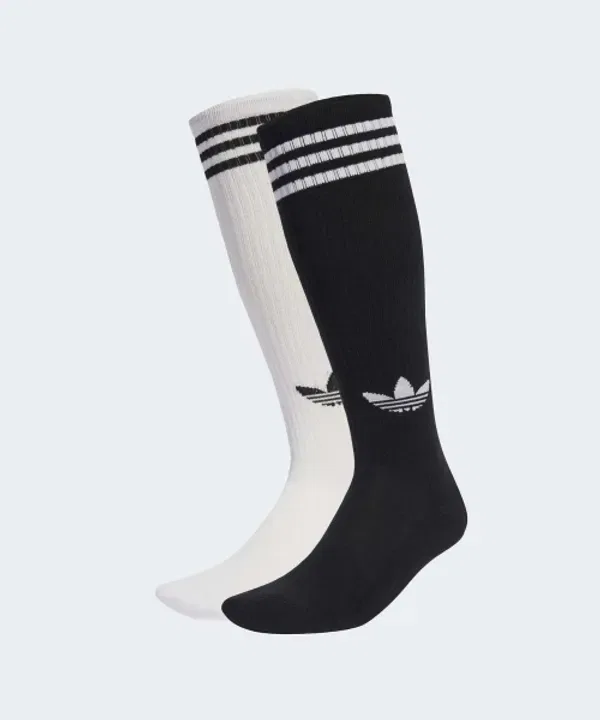 Носки 3-полосные 2 пары Adidas, белый/черный
