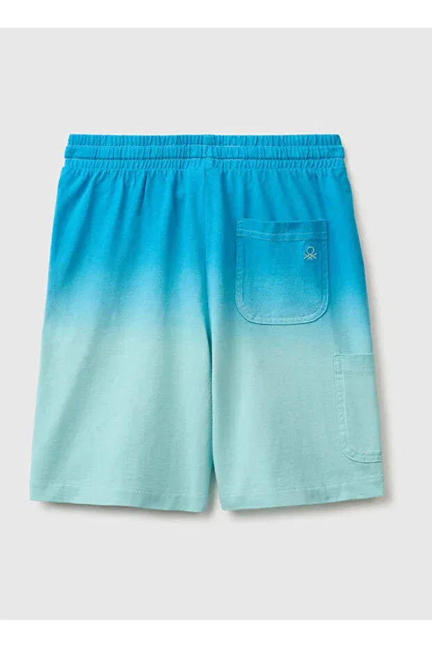Детские шорты для мальчиков с принтом United Colors Of Benetton, Turquoise — фото 2