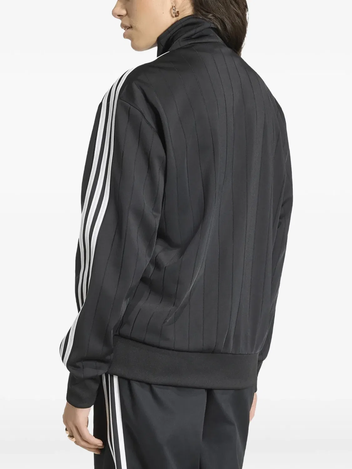 Трек-куртка с полосками, черная Adidas, черный — фото 3