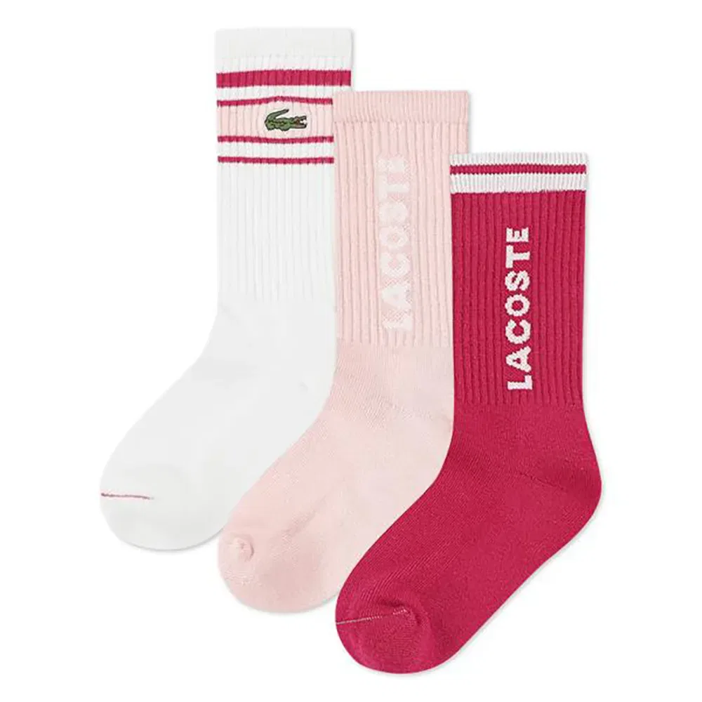 Носки Lacoste Kids Stripe Crew 3 пары, мультиколор