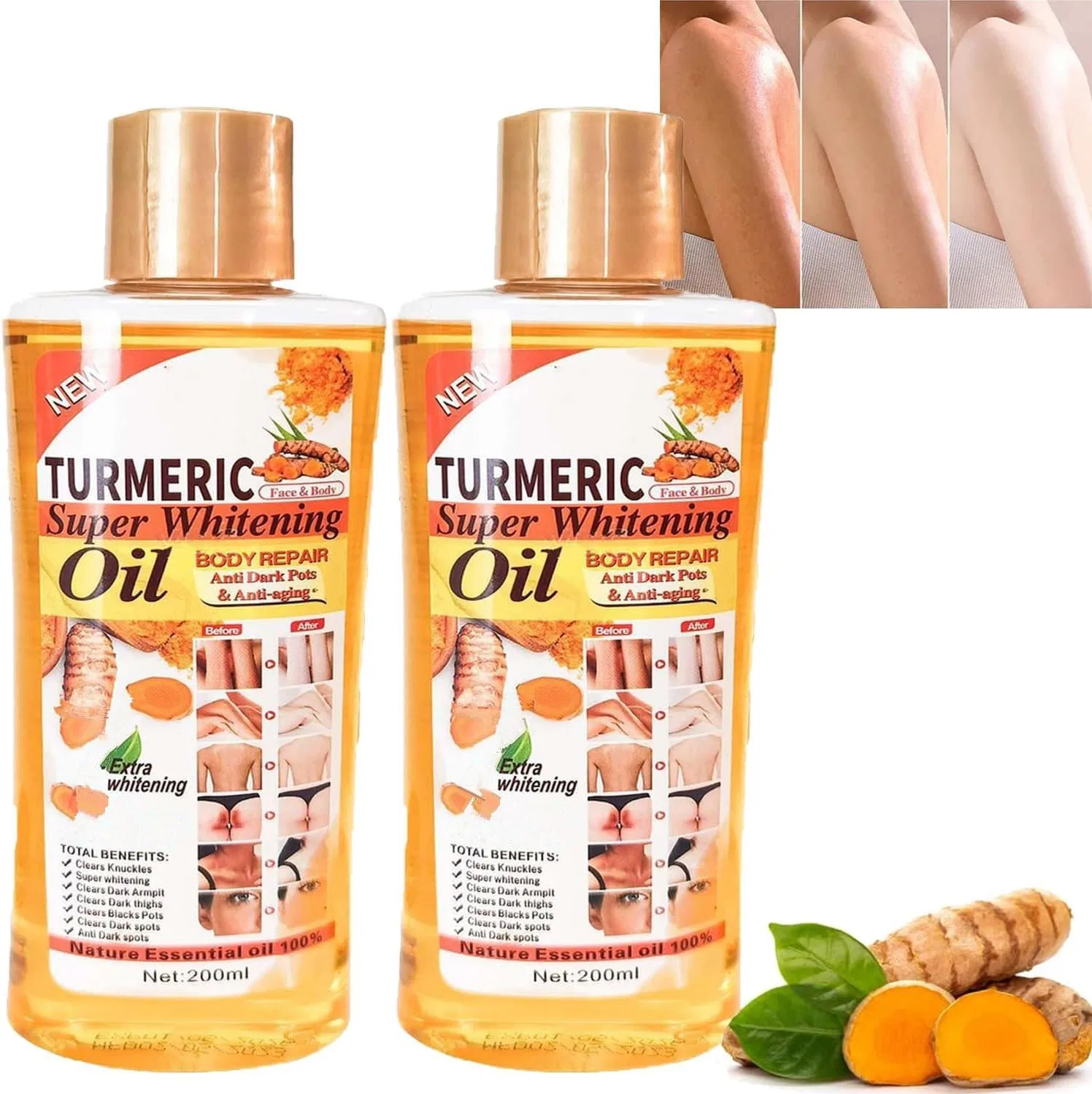 Масло для тела Turmeric, 2 шт, 200 мл, Gokame