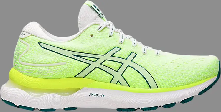 

Кроссовки wmns gel nimbus 24 'white velvet pine' Asics, белый, Белый;желтый, Кроссовки wmns gel nimbus 24 'white velvet pine' Asics, белый