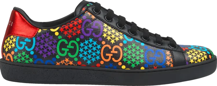 Кроссовки Gucci Wmns Ace GG Supreme Low Psychedelic - Black, черный