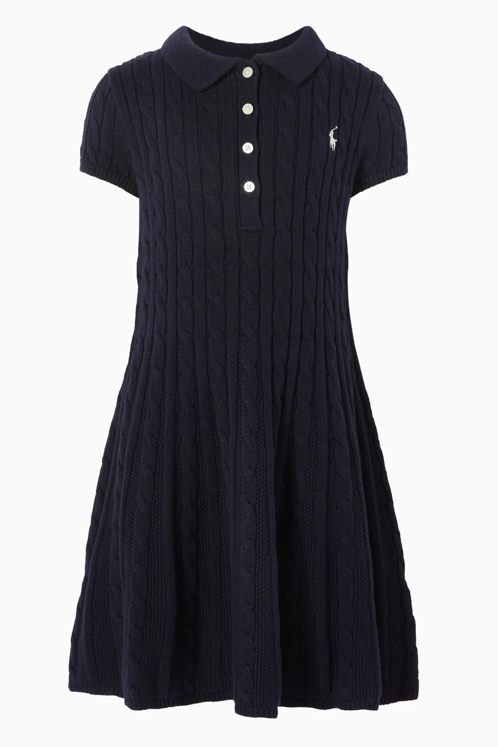 Платье-поло в рубчик с воротником Polo Ralph Lauren