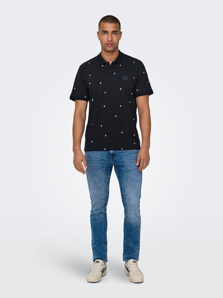 

Футболка поло ONLY, темно-синий