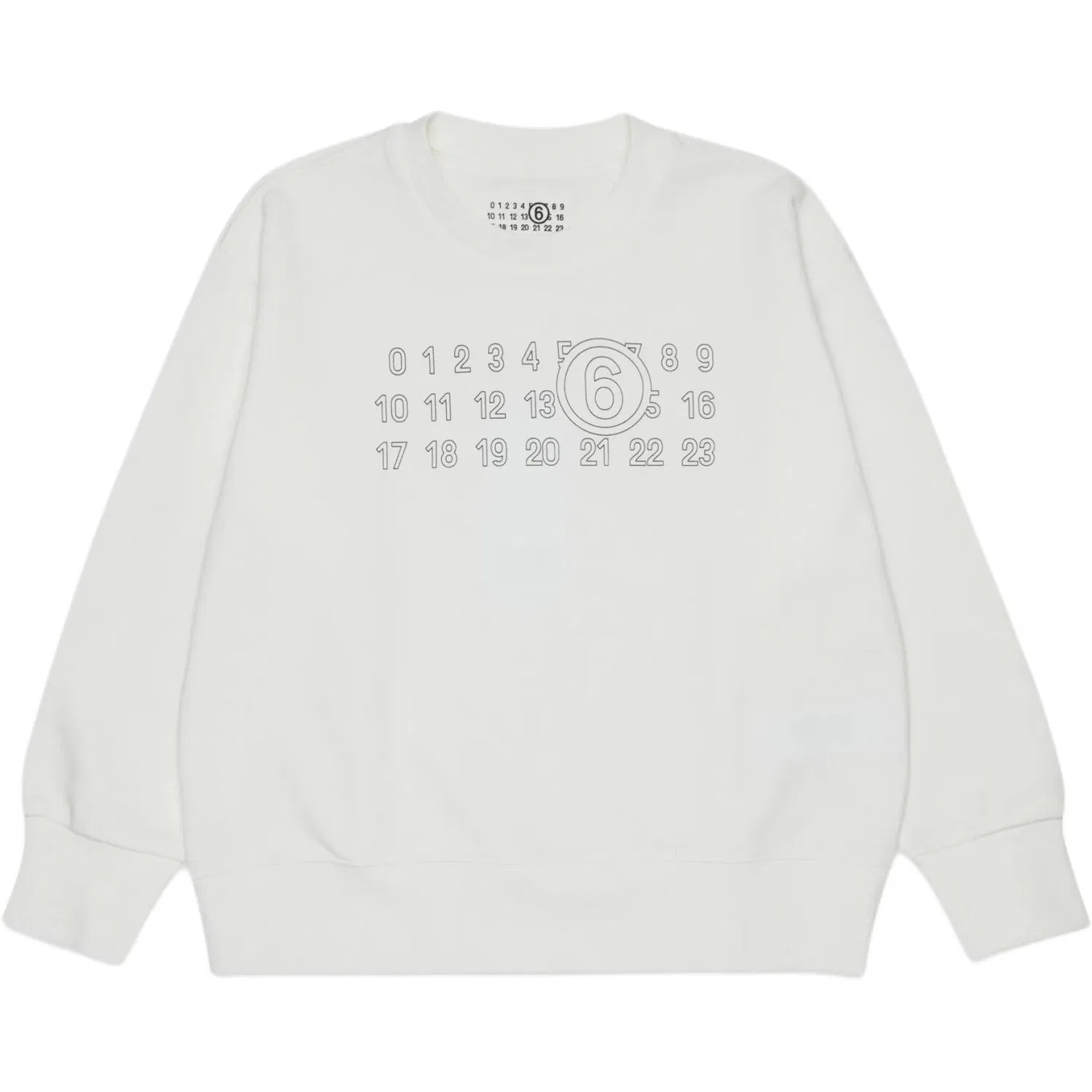 Детский свитшот с длинным рукавом Natural White MM6 Maison Margiela