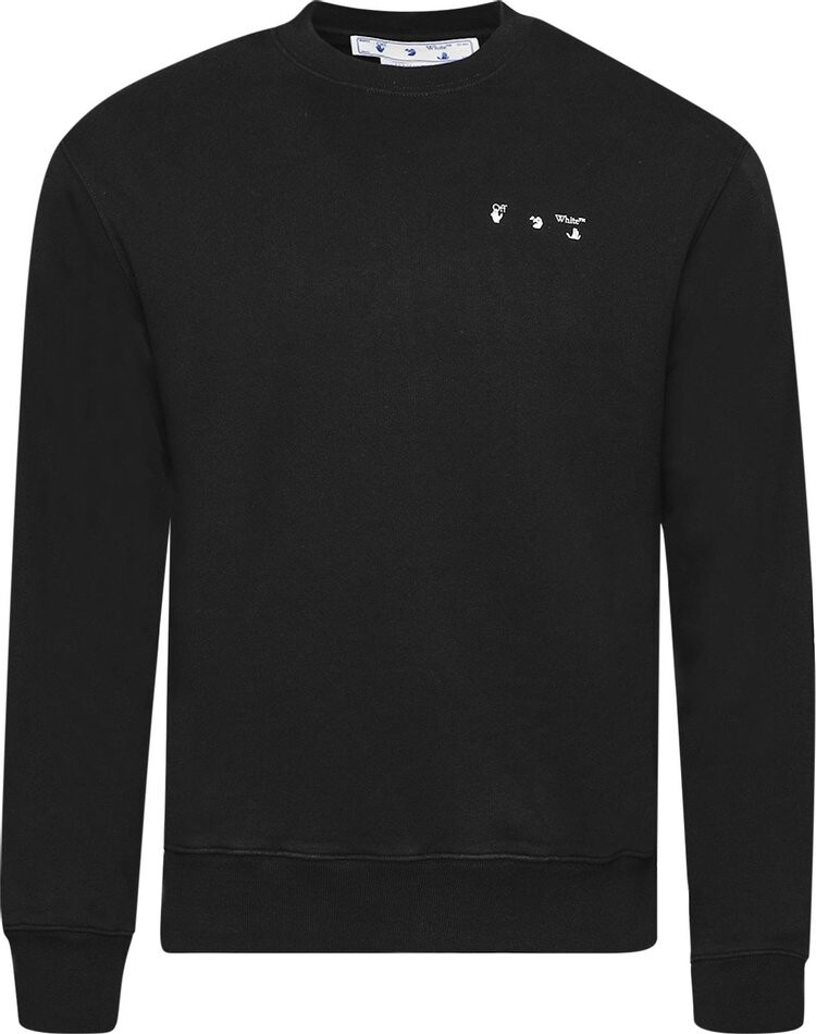

Толстовка Off-White Caravag Paint Slim Crewneck 'Black', черный