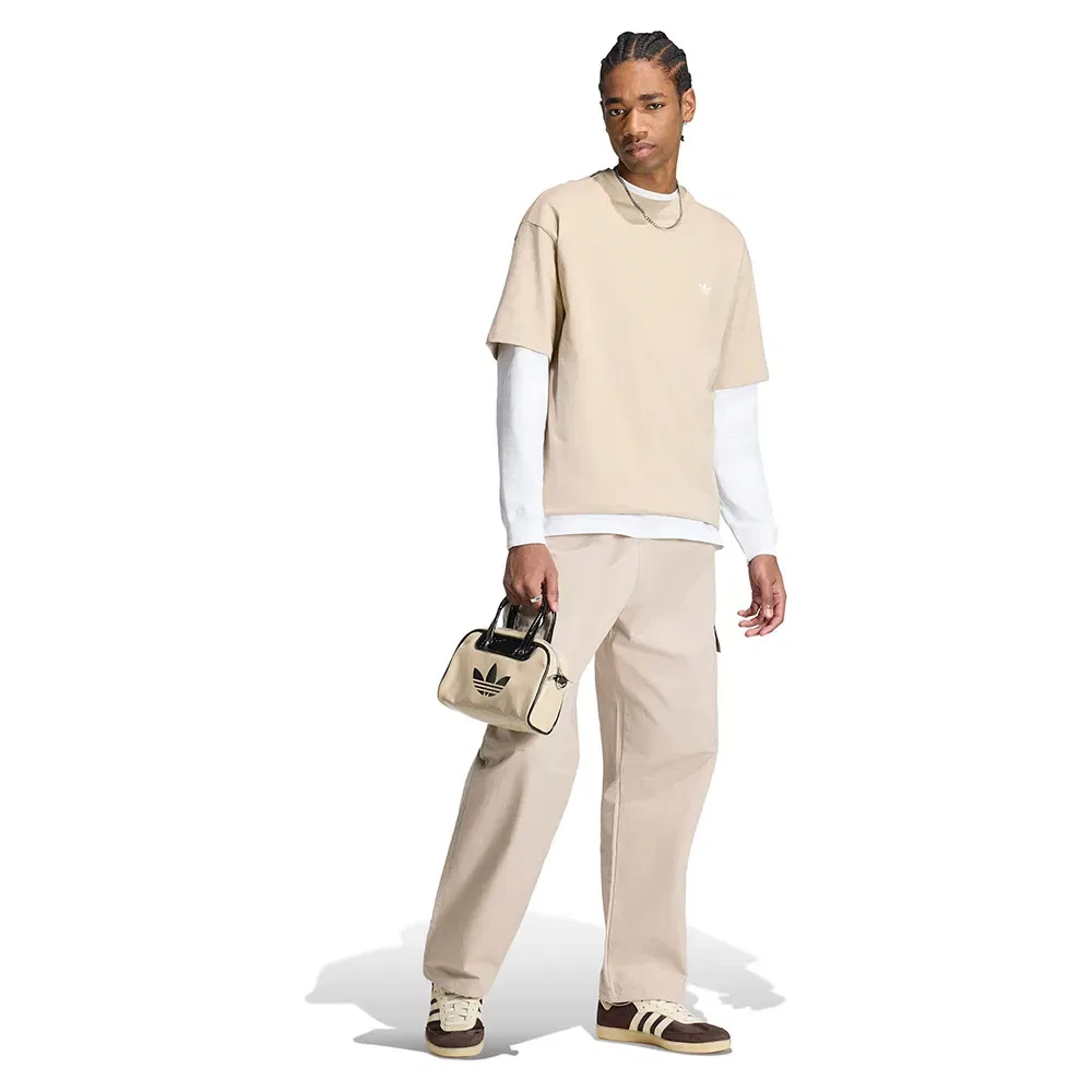 Футболка свободного кроя Trefoil Essentials Adidas Originals, бежевый — фото 4