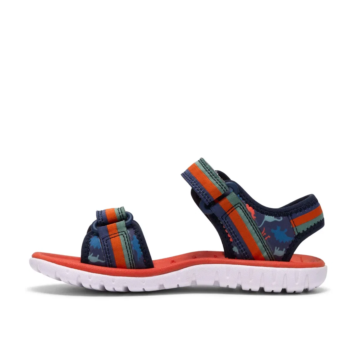 Детские босоножки с принтом Surfing Tide K Clarks, Blue — фото 2