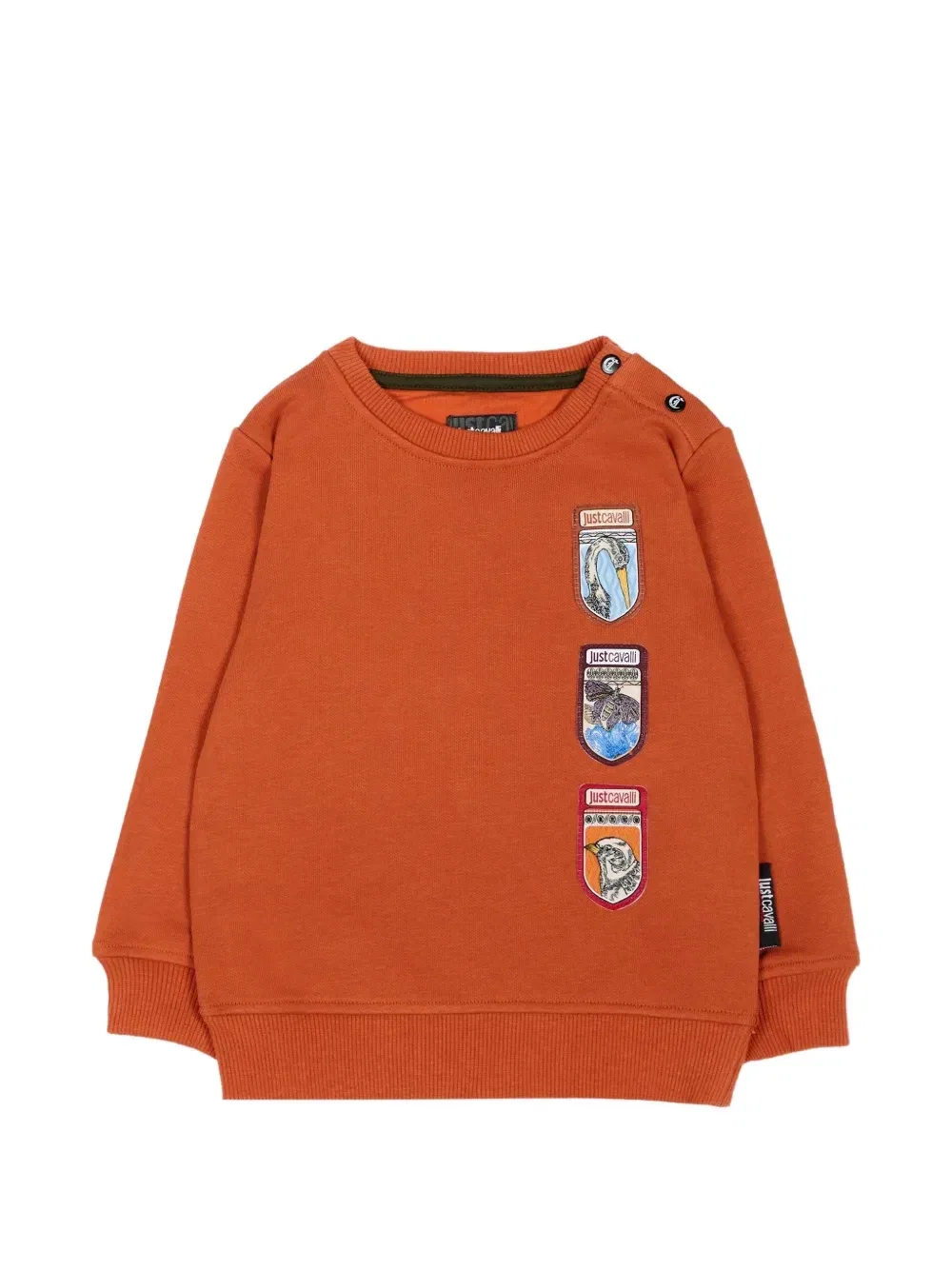 Толстовка на пуговицах с нашивкой Just Cavalli Kids, оранжевый