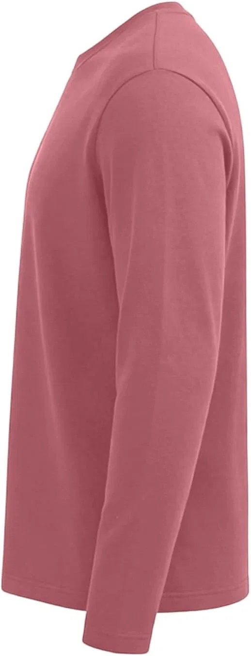 Мужская длинная футболка с круглым вырезом, Pink — фото 4