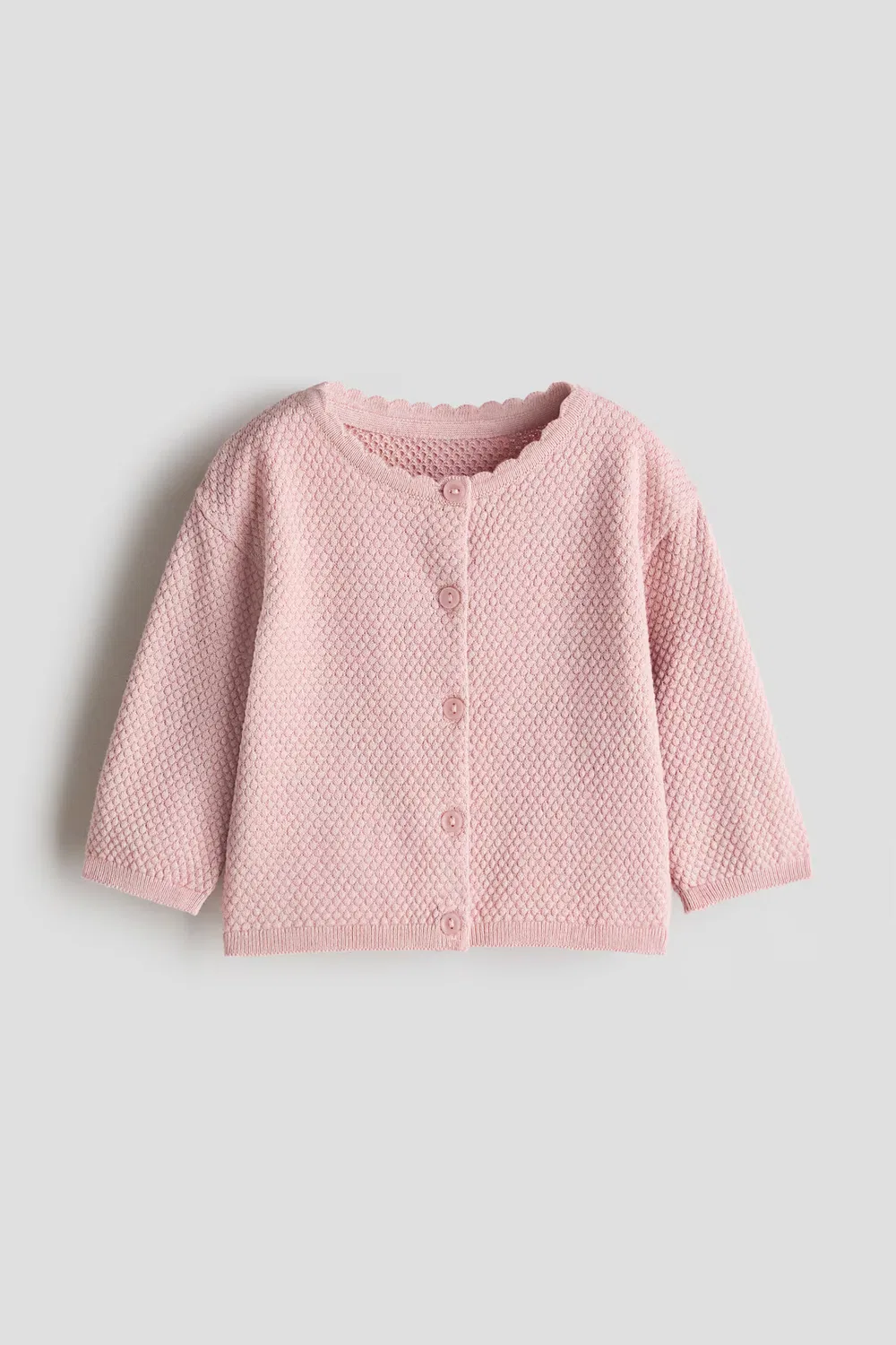 Хлопковый кардиган с фактурной вязкой H&M, Helles Mattrosa