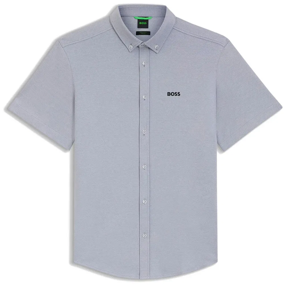 Мужская рубашка с коротким рукавом BOSS Motion, Grey
