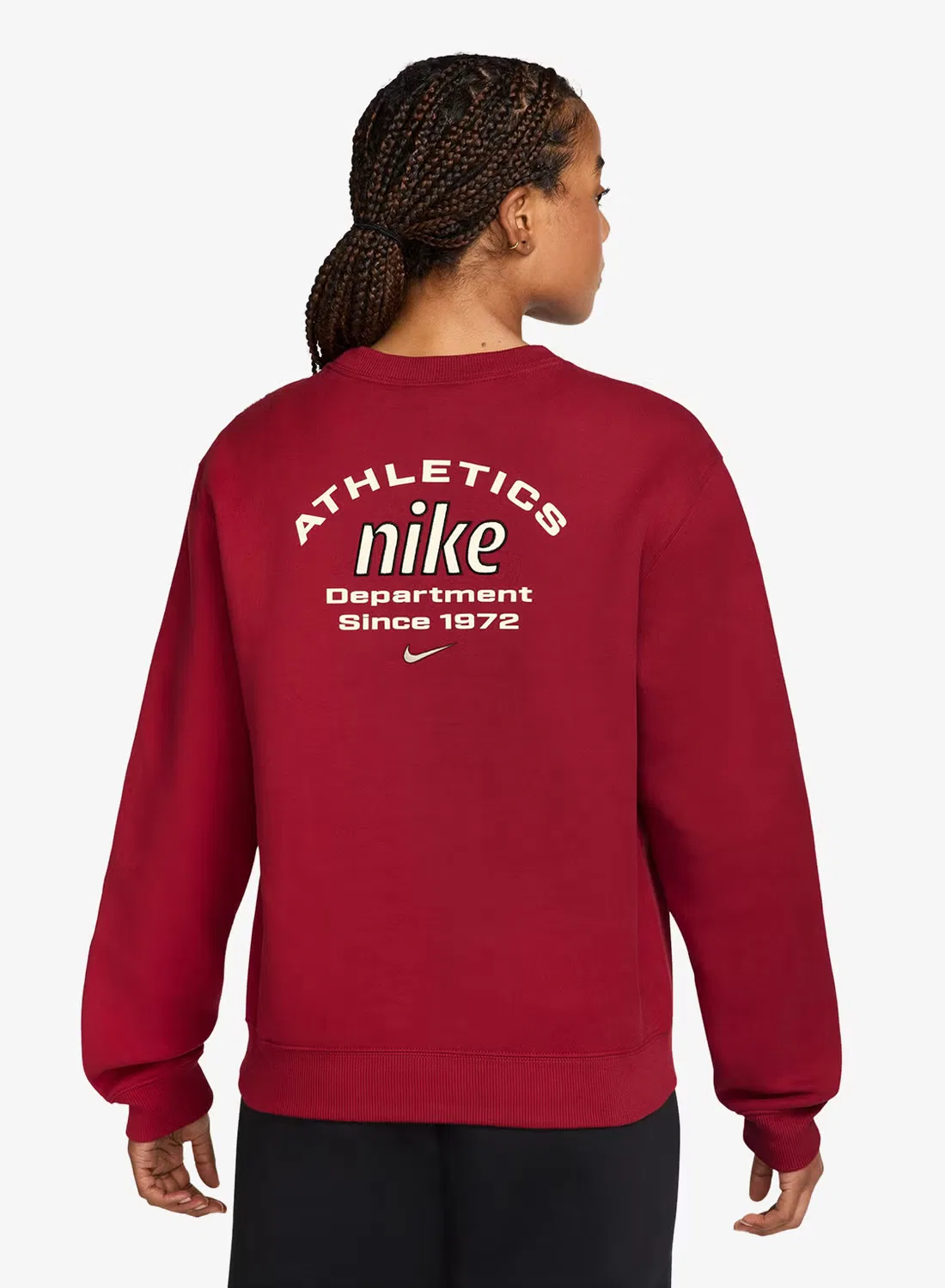 Свитшот из футера с длинным рукавом Studio Nike, красный — фото 2
