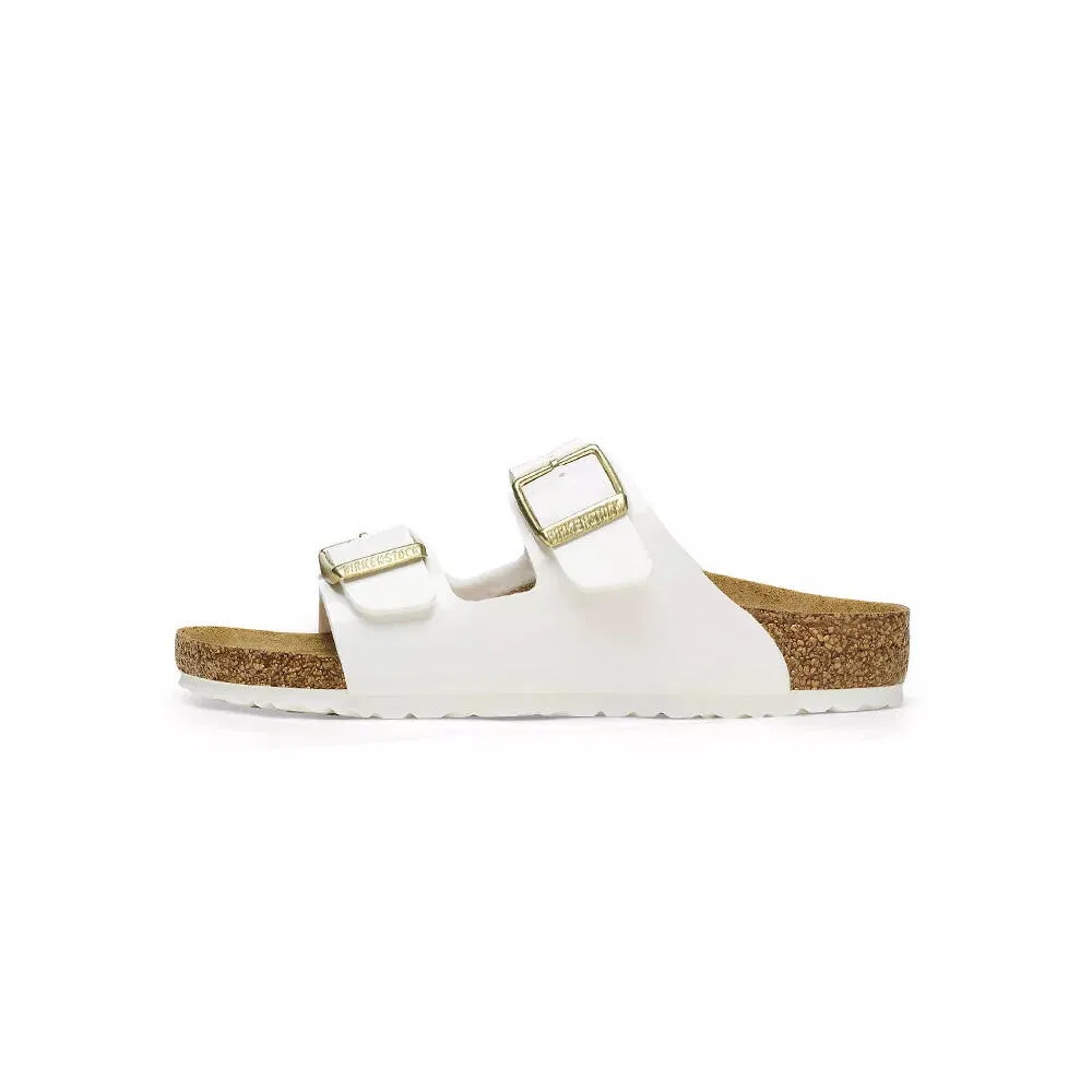 Детские сандалии-вьетнамки с двумя ремешками Arizona Kids Birkenstock, Patent White