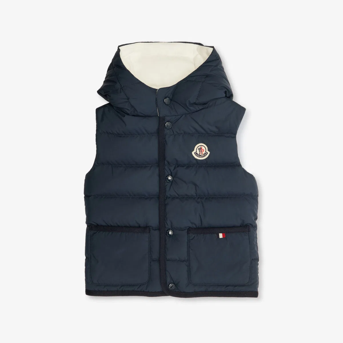 Тканый жилет Pax с капюшоном, размер 6 месяцев - 3 года Moncler, голубой