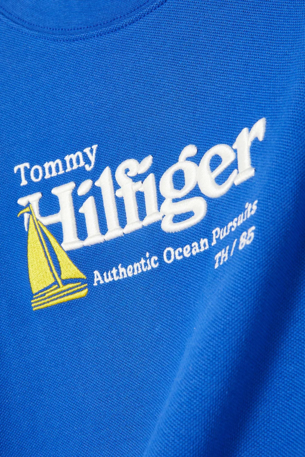 Футболка с вышивкой логотипа Tommy Hilfiger, синий — фото 3