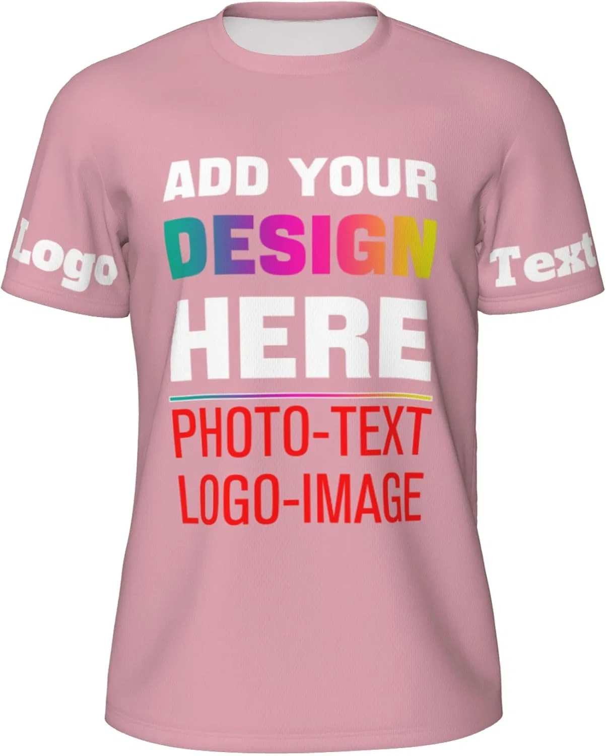 Футболка с принтом Letter Print, Pink — фото 2