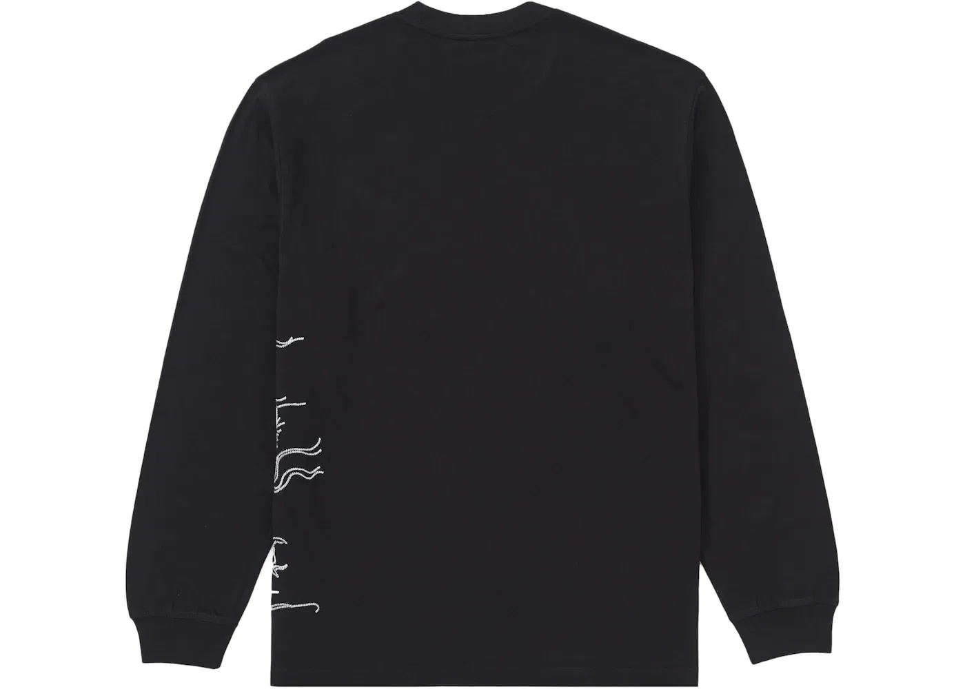 Мужская футболка с длинным рукавом с вышивкой Supreme Dragon Embroidered L/S Top, Black — фото 2