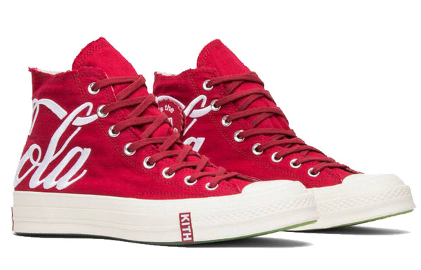 Кроссовки kith x coca-cola x chuck 70 hi 'america' Converse, красный — фото 3