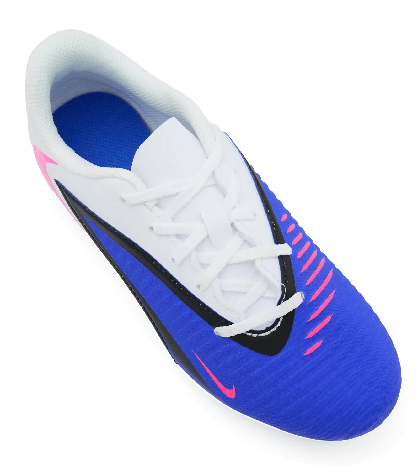 Детские футбольные бутсы с низким профилем Nike JR PHANTOM 6 LOW CLUB FG/MG, синий — фото 2