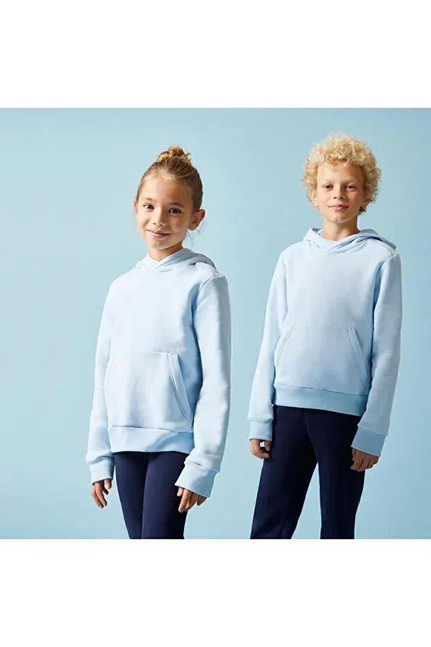 Детское худи для мальчиков с капюшоном Domyos 500, Baby Blue Decathlon