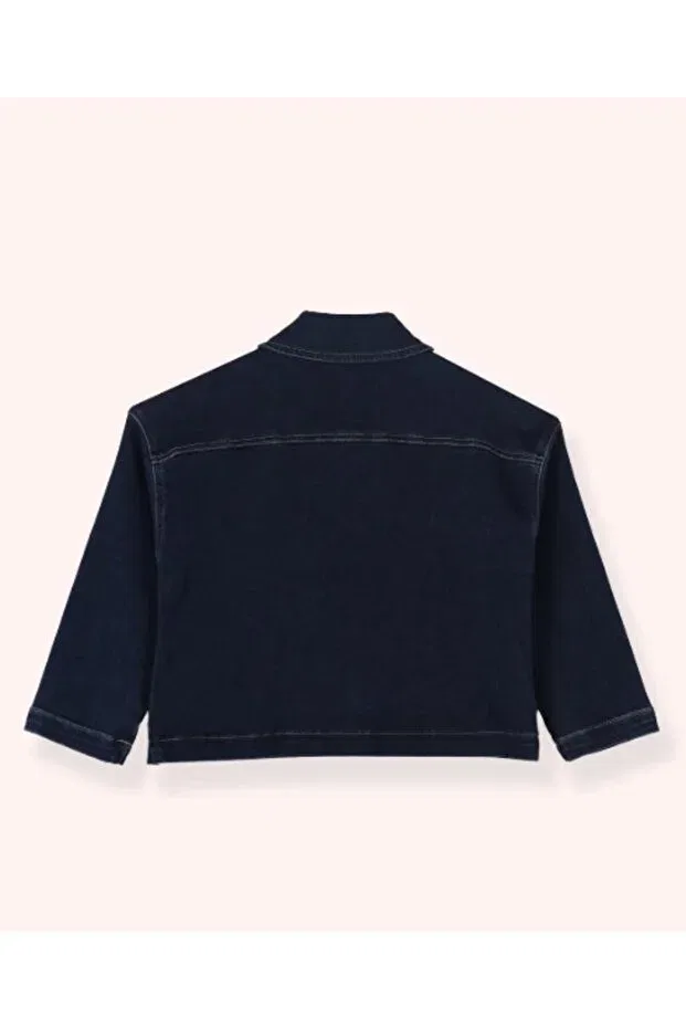 Детское джинсовое пальто-куртка для девочек Monster Club Panço, Navy Blue — фото 3