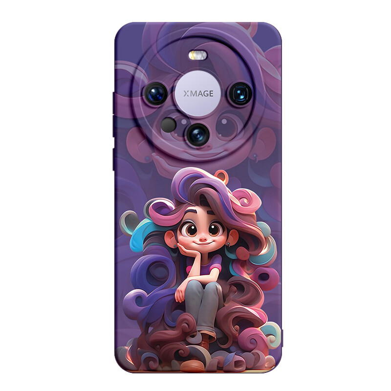 

Super Mouse Чехол для телефона, Dark purple Curly Princess angel glasses lens 丨The lens is ful