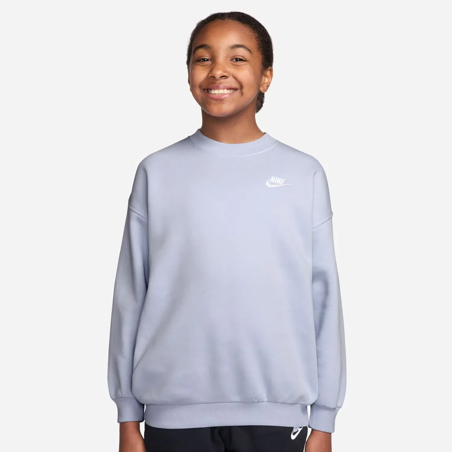 Детское худи для девочек с длинным рукавом Nike, Gris Azulado