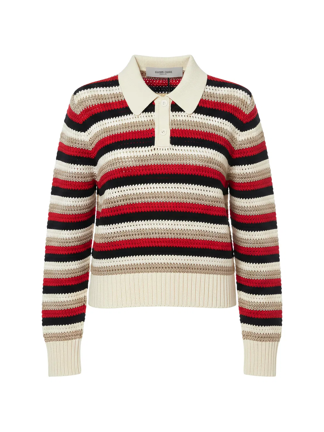 Golden Goose Поло вязаное крючком, хлопок, нейтральные