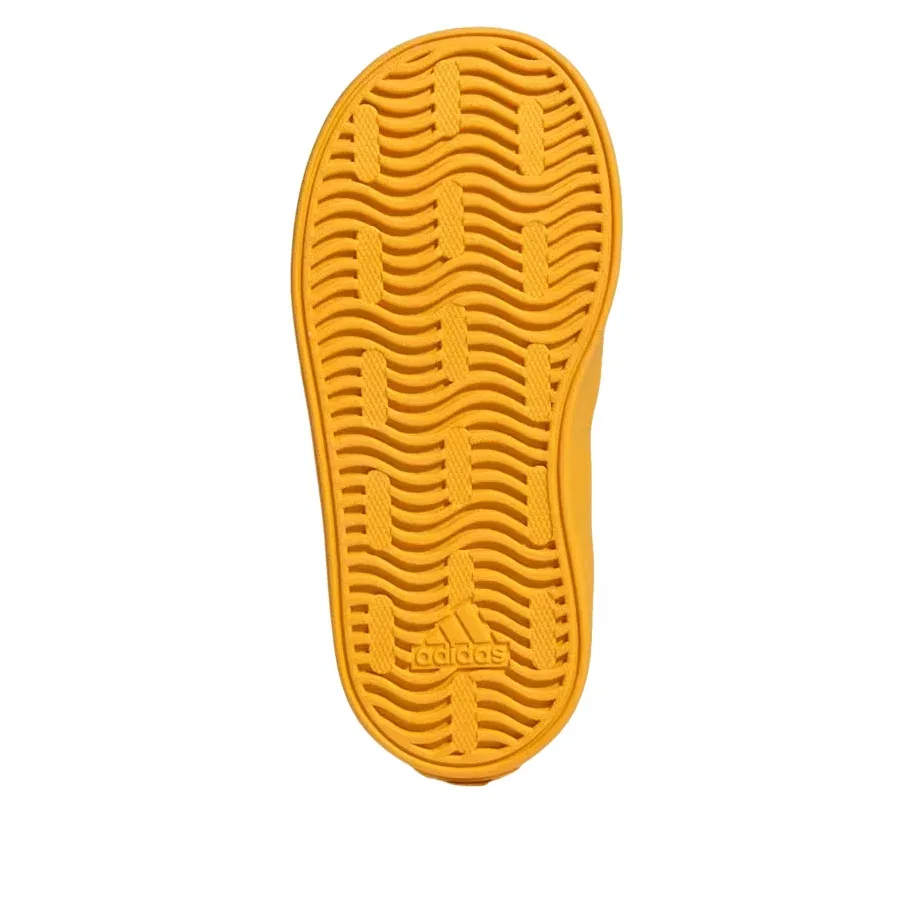 Детские кроссовки с липучкой VL Court Off White Crew Yellow Core Black Adidas, белый — фото 4
