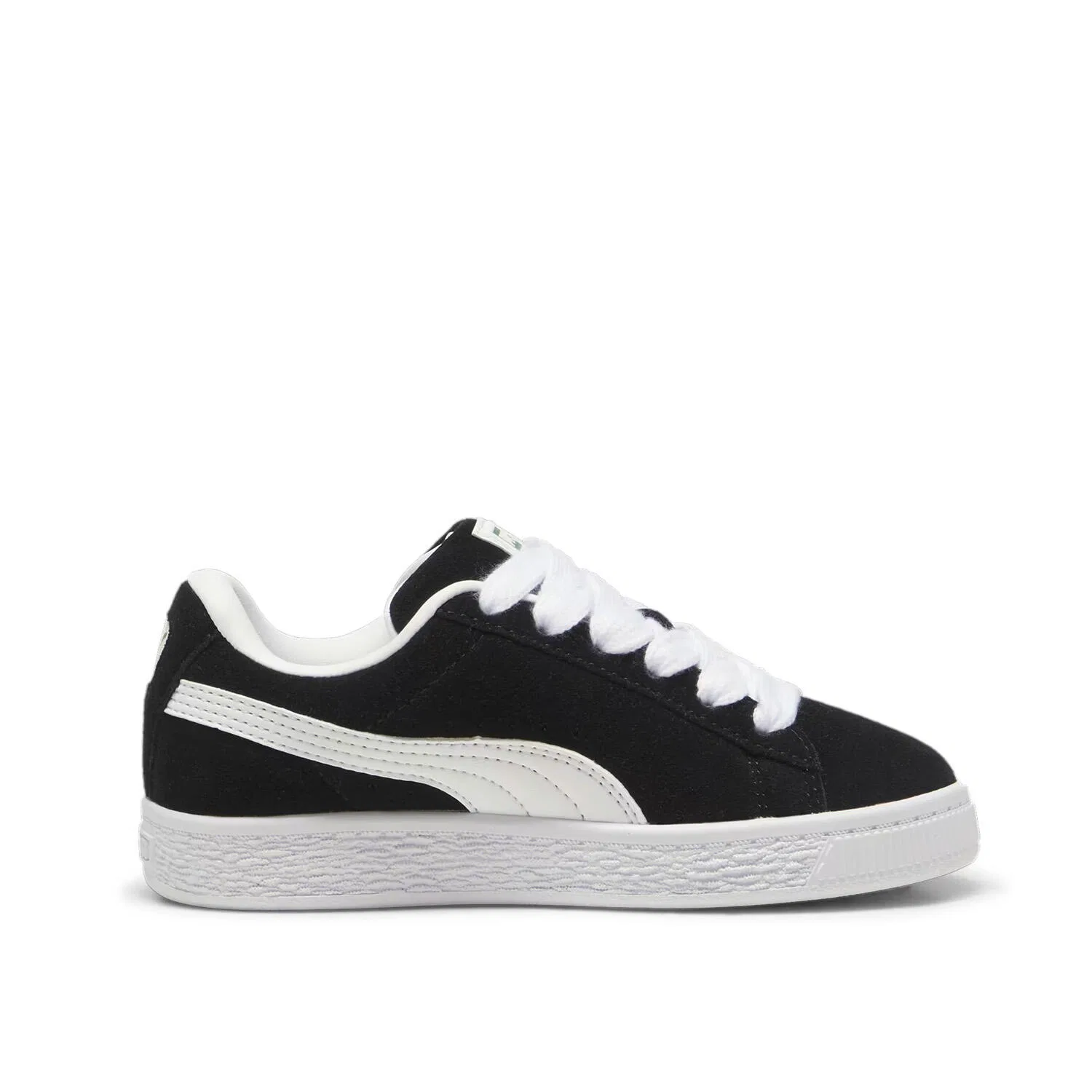 Детские кожаные кроссовки с текстильными элементами Puma Bebe, Schwarz — фото 3