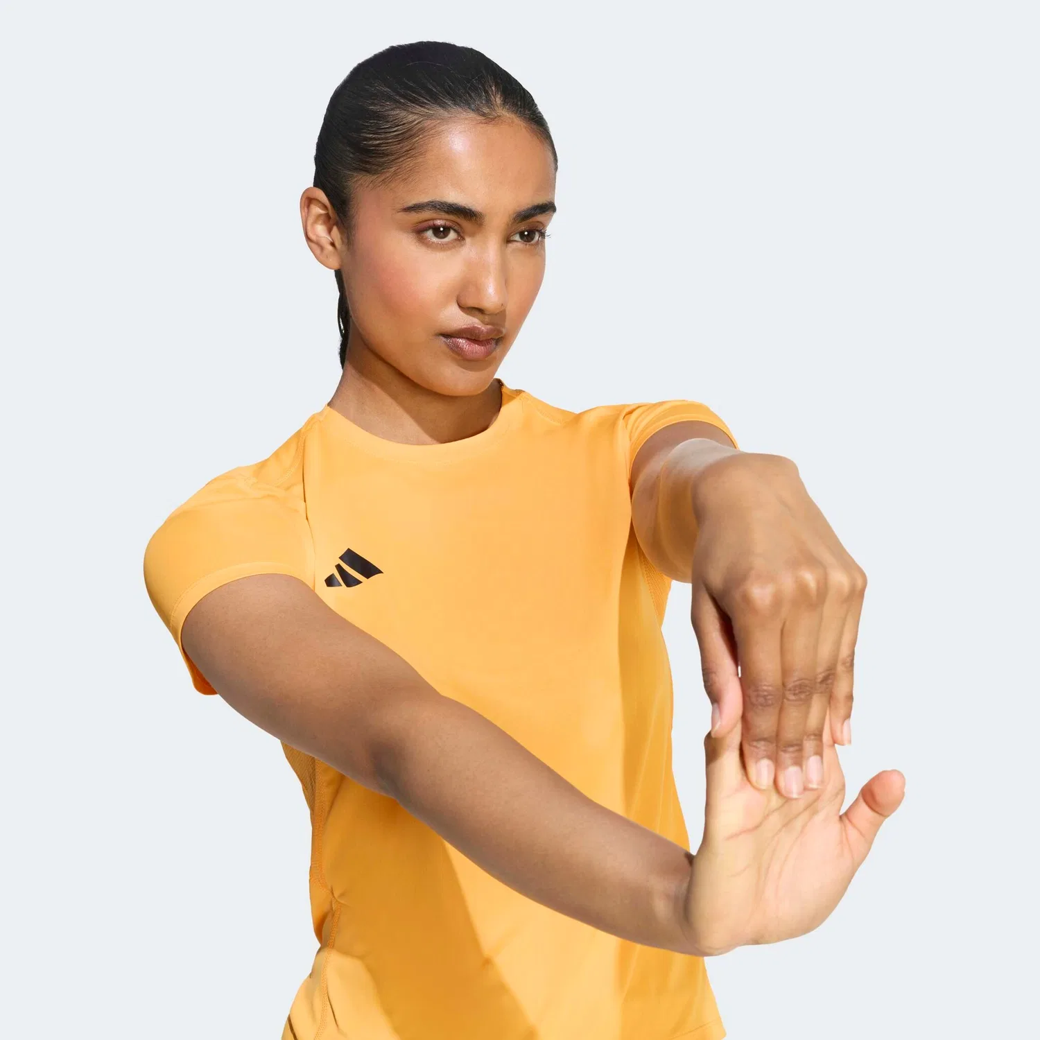 Женская беговая футболка с технологией AEROREADY Adidas Performance, Pure Tangerine — фото 3