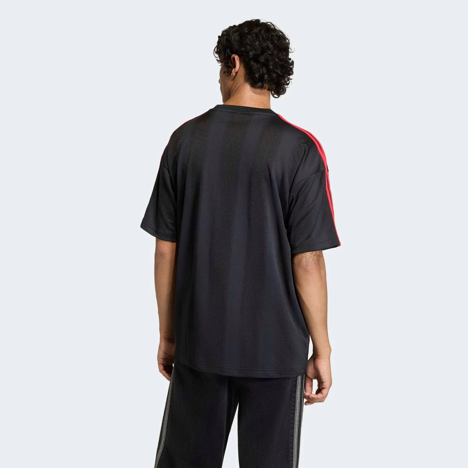 Мужская футболка с джаккардовым узором Adidas Originals, Black/Black — фото 3