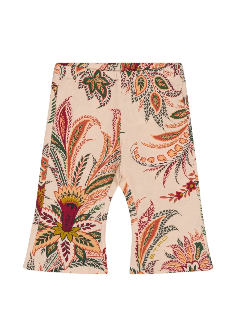 Леггинсы с цветочным принтом Etro Kids, бежевый