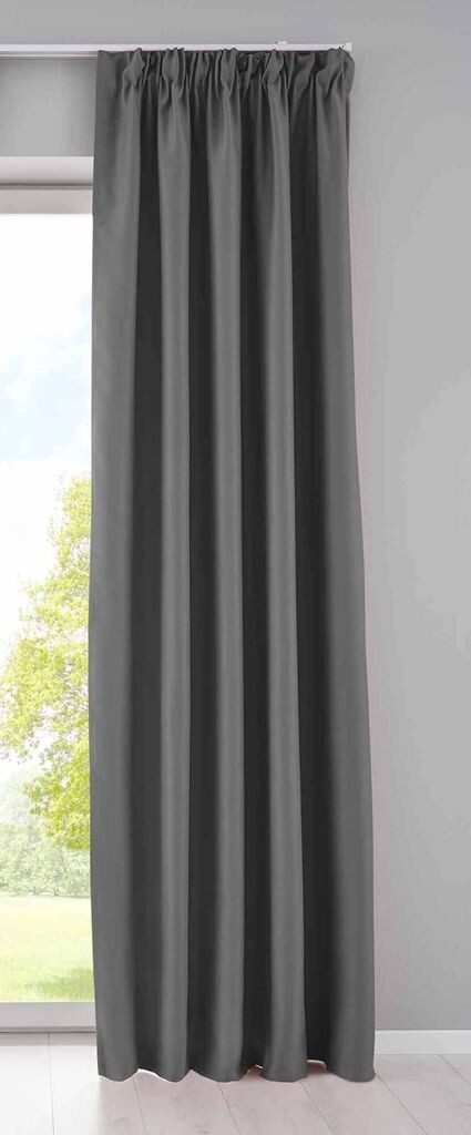 

Непрозрачная штора "NewYork" потайные петли черная В x Ш 160х140 см в упаковке 1 шт. термоштора плотная штора плотная звукопоглощающая лента с рюшами подхваты, 202020610 Astek, темно-серый