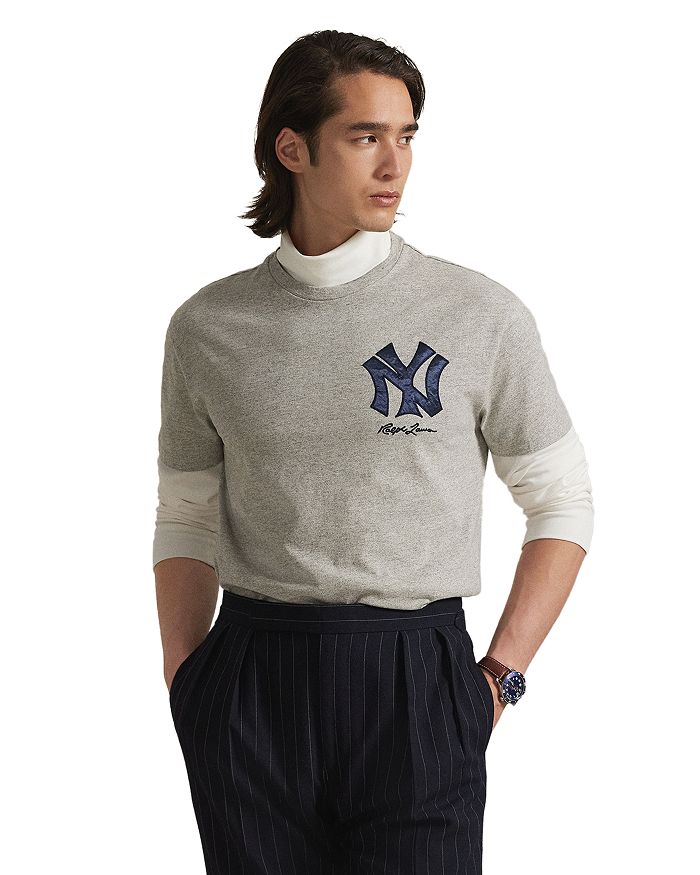 

Футболка с принтом Yankees Polo Ralph Lauren, серый